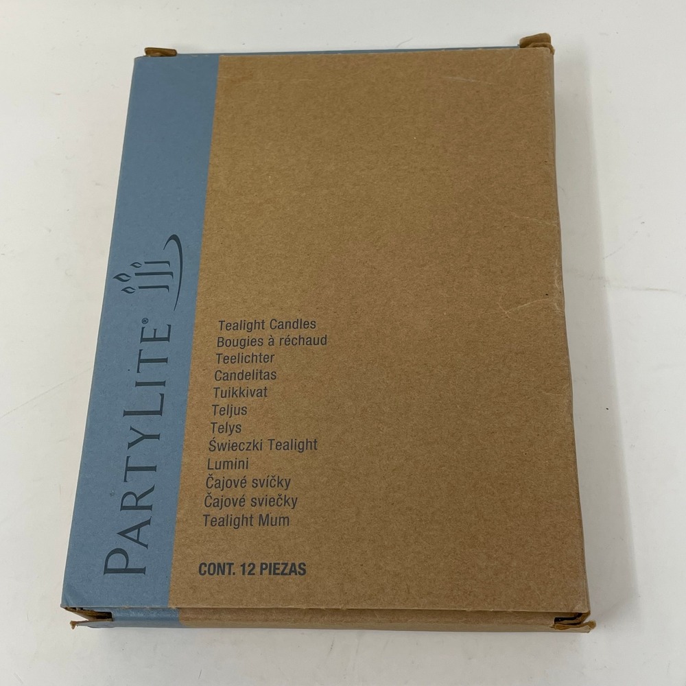 PartyLite Ebony Wood & Patchouli Tealight Candles 12 Pack V04438 New